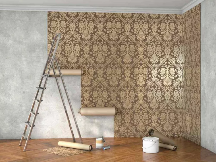 Pose de papier peint écologique dans une villa à La Celle Saint-Cloud, Paris 15, MONARCH